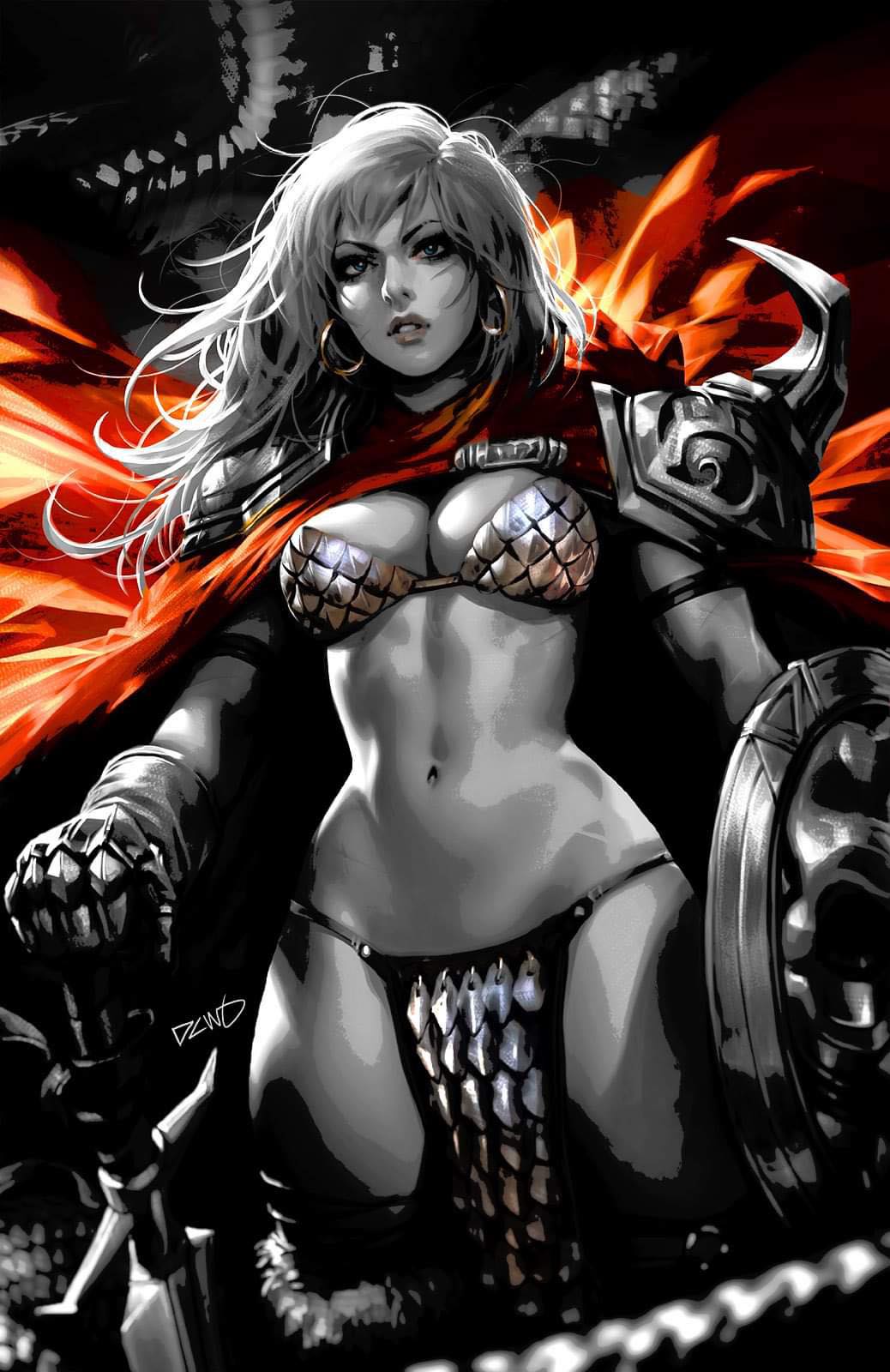 redsonja8derrickchewcolorsplash